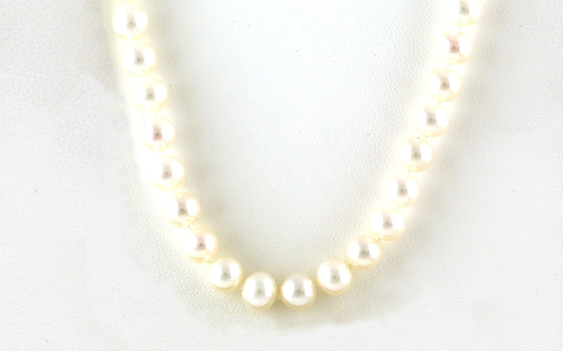 Fresh Water Pearl Necklace with  White Gold Clasp (6 - 6.5 mm)