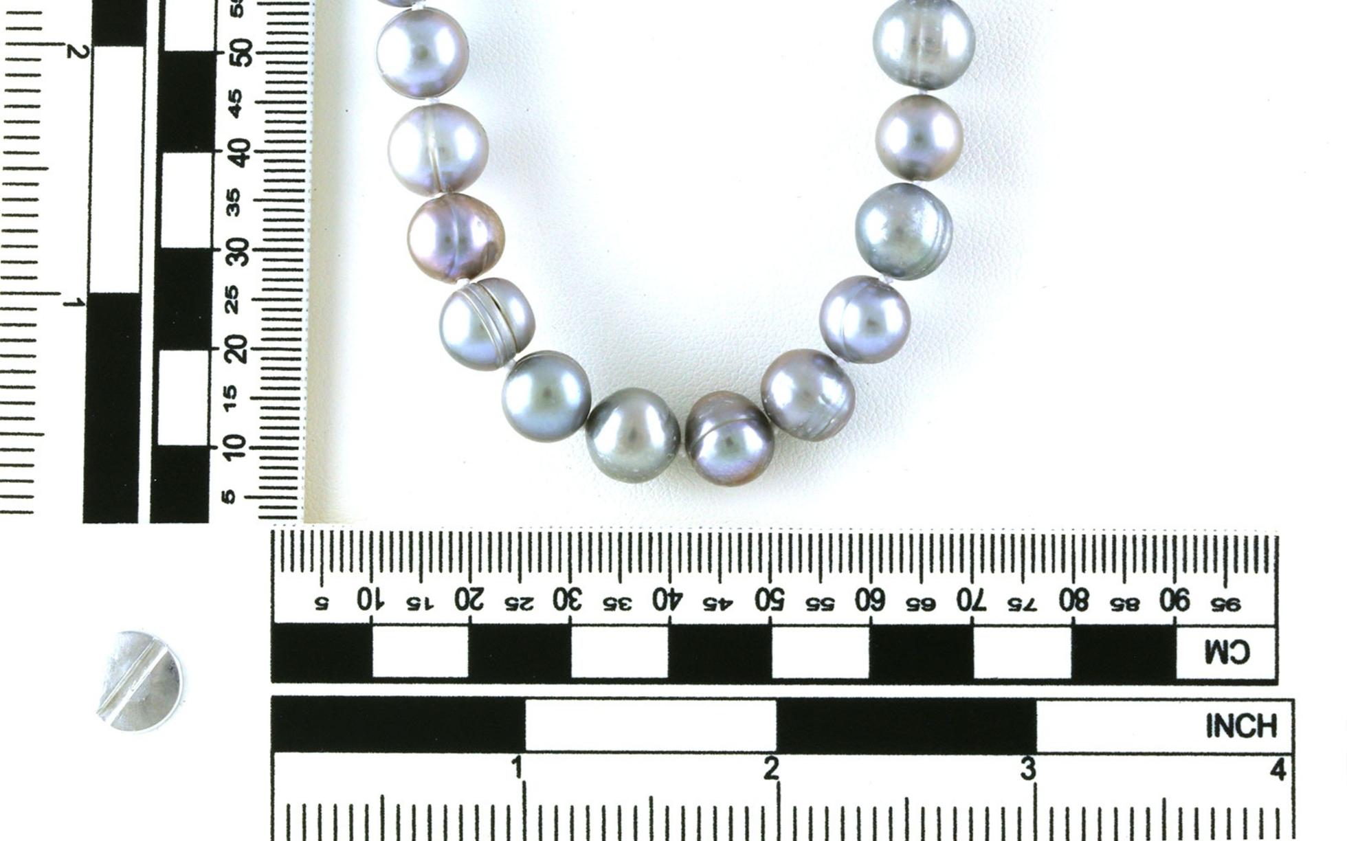 Opera Length Dyed Grey Fresh Water Pearl Endless Necklace scale