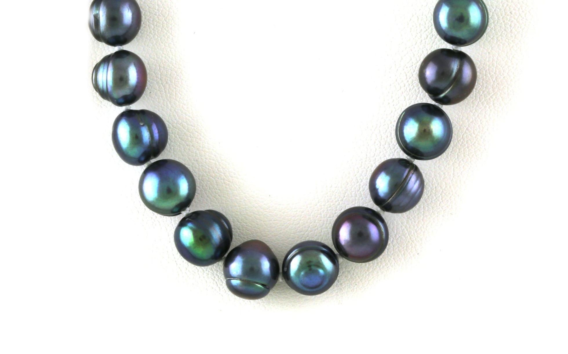 Opera Length Dyed Peacock Fresh Water Pearl Endless Necklace