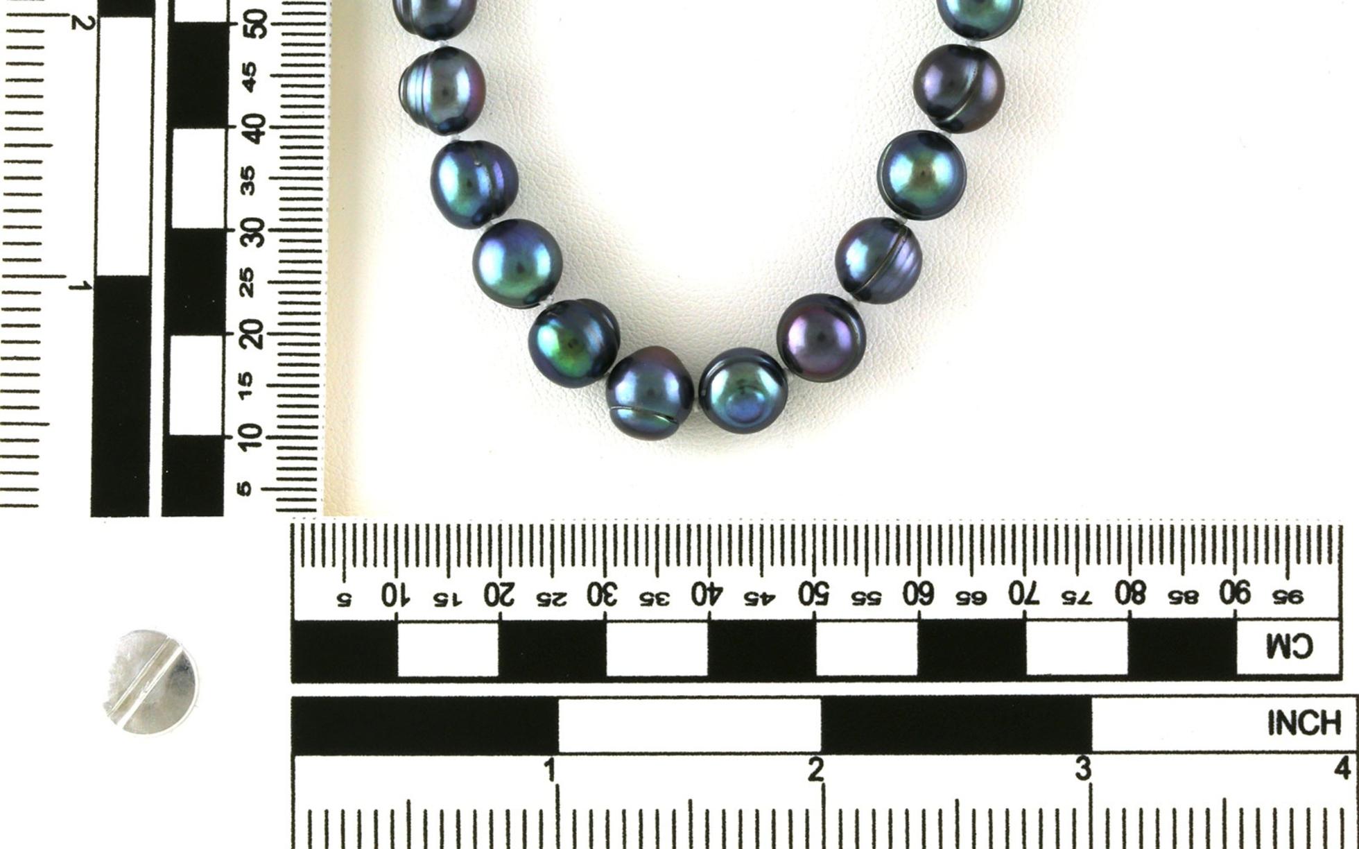 Opera Length Dyed Peacock Fresh Water Pearl Endless Necklace scale