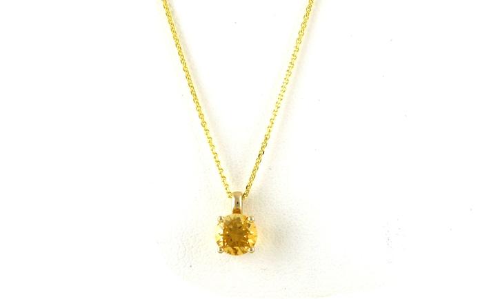content/products/Solitaire-style Citrine Necklace in Yellow Gold (0.76cts TWT)