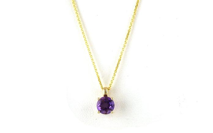 content/products/Solitaire-style Amethyst Necklace in Yellow Gold (0.81cts)