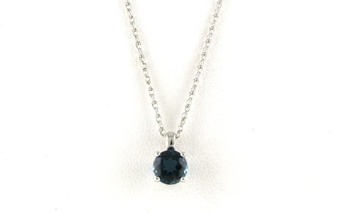 content/products/Solitaire-style 4-Prong Blue Topaz Necklace in White Gold (0.99cts)