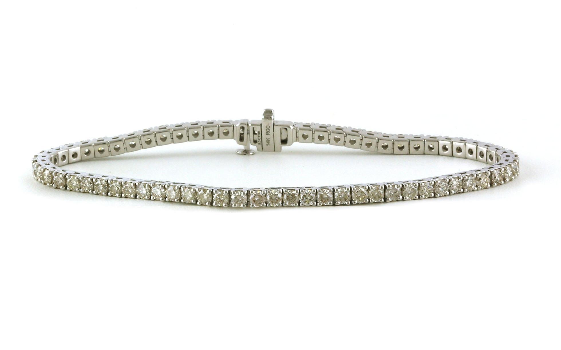 4-Prong Diamond Tennis Bracelet in White Gold (5.00cts TWT)