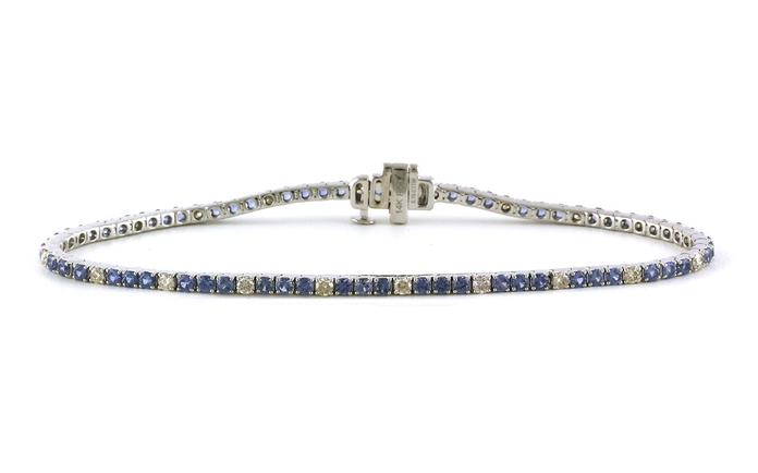 content/products/Alternating Three Montana Yogo Sapphires and One Diamond Tennis Bracelet in White Gold (3.08cts TWT)