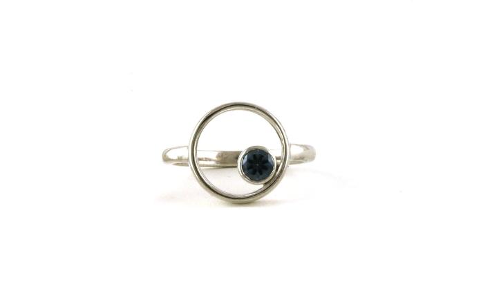 content/products/Solitaire Circle Bezel-set Montana Sapphire Ring in Sterling Silver (0.28cts)
