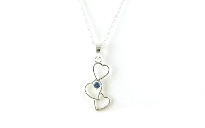 content/products/Stacked Triple Heart Montana Sapphire Necklace in Sterling Silver (0.13cts)