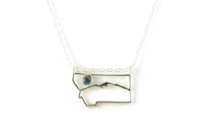 content/products/State of Montana Mountain Bezel-set Montana Sapphire Necklace in Sterling Silver (0.18cts)