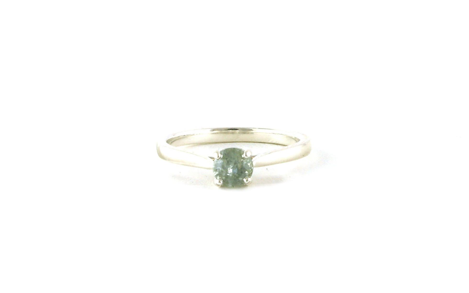 Solitaire Pale Green Montana Sapphire Ring in Sterling Silver (0.60cts)