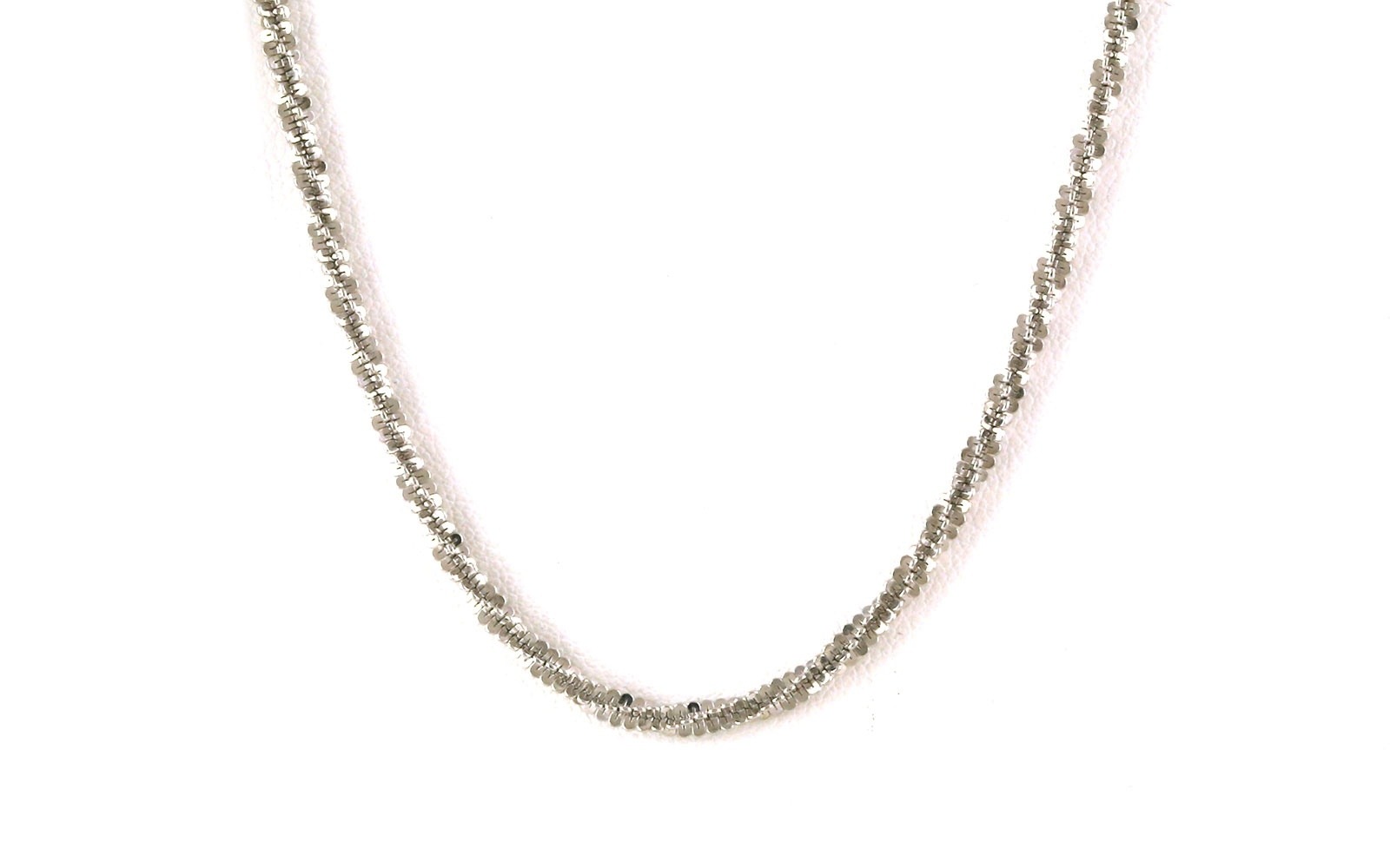 Estate Piece: Twisted Rope Chain Necklace in White Gold