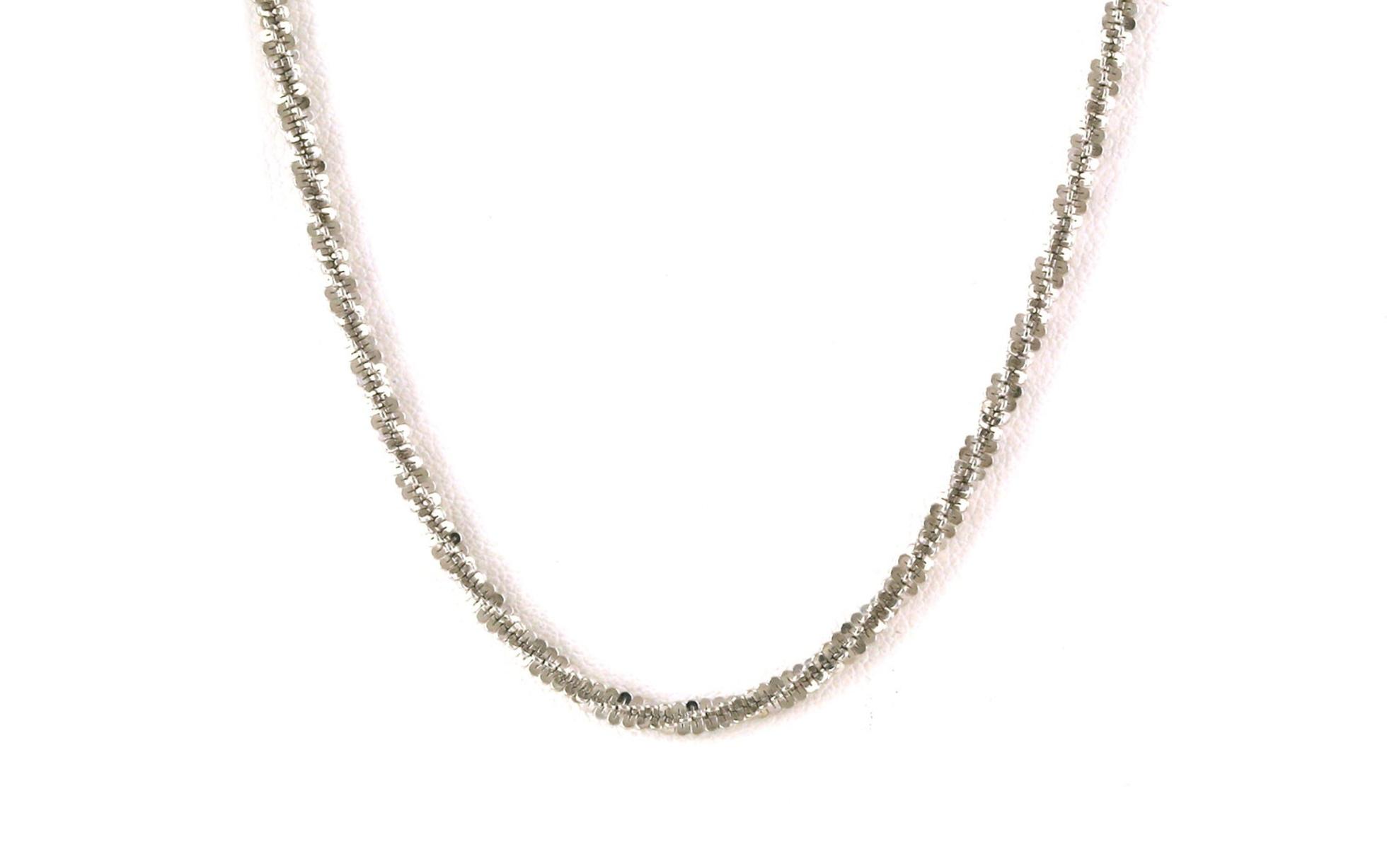 Estate Piece: Twisted Rope Chain Necklace in White Gold 