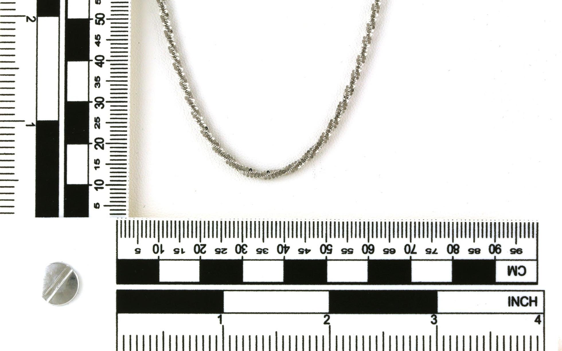 Estate Piece: Twisted Rope Chain Necklace in White Gold  scale