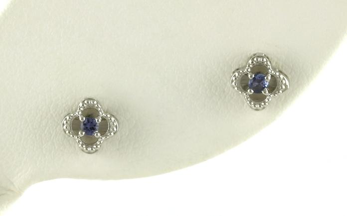 content/products/Little Flower Montana Yogo Sapphire Stud Earrings in Sterling Silver (0.14cts TWT)