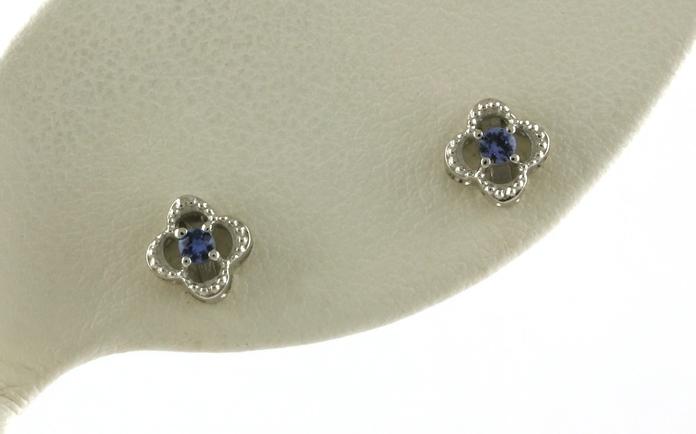 content/products/Little Flower Montana Yogo Sapphire Stud Earrings in Sterling Silver (0.19cts TWT)