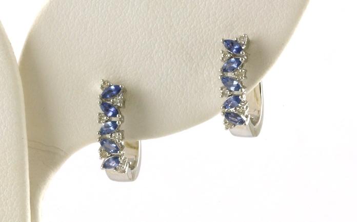 content/products/Alternating Marquise Montana Yogo Sapphire and Round Diamond Hoop Earrings in White Gold (0.46cts TWT)