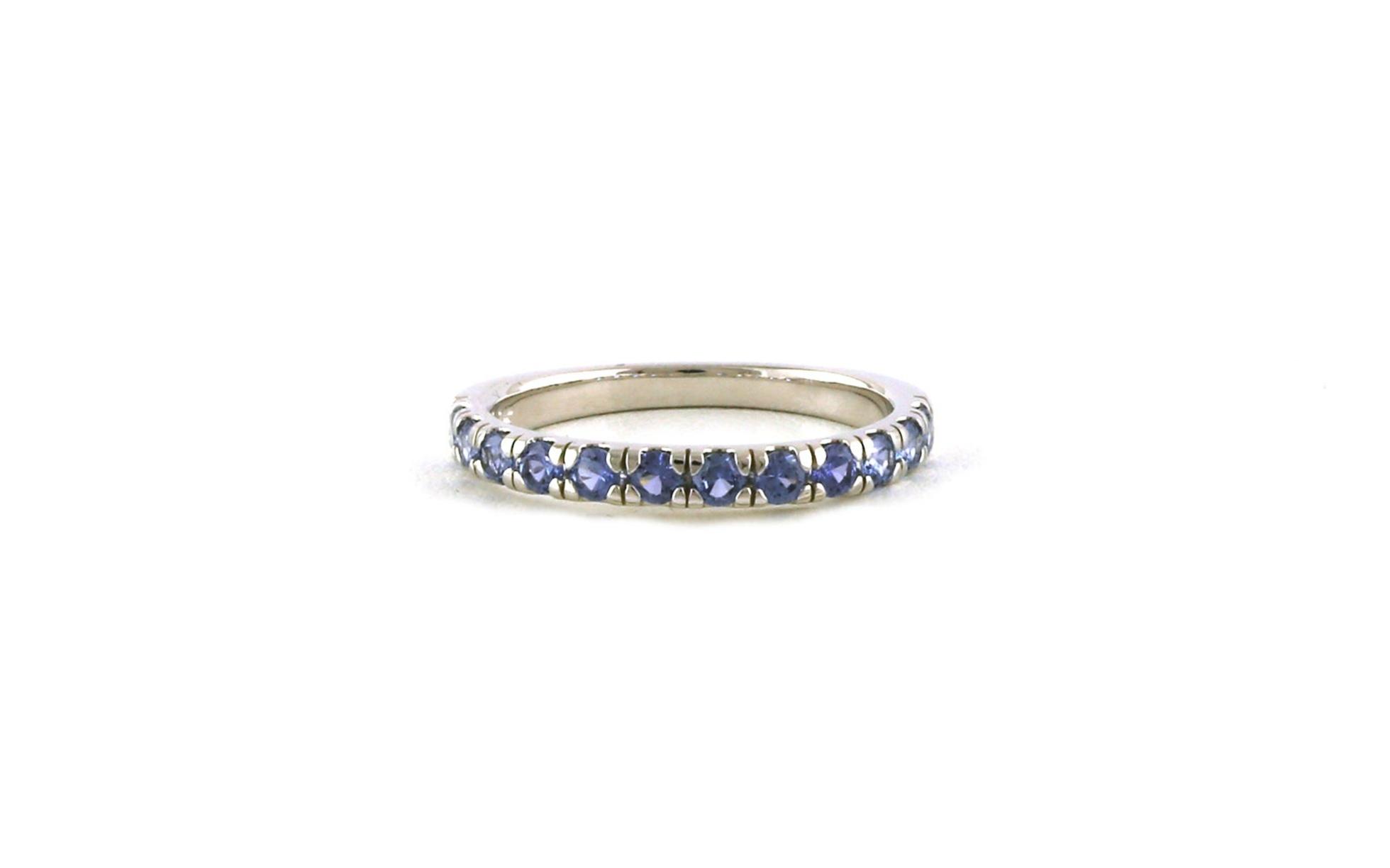 12-Stone French-set Montana Yogo Sapphire Band in White Gold (0.73cts TWT)