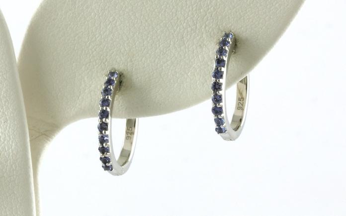 content/products/Prong-set Montana Yogo Sapphire Hoops in Sterling Silver (0.35cts TWT)