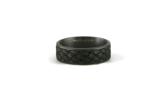 content/products/Flat Comfort Fit Wedding Band with Lattice Weave Pattern Finish in Gray Tantalum (sz 10)