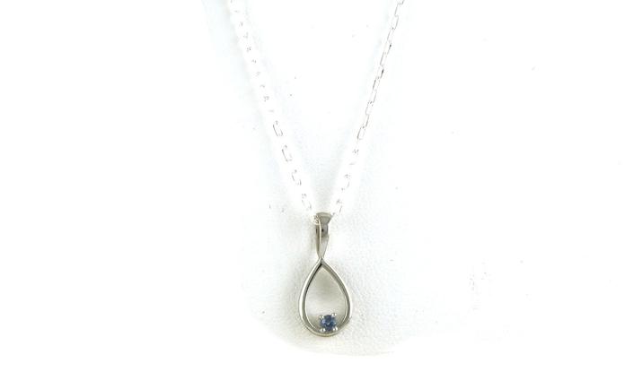 content/products/Teardrop Montana Yogo Sapphire Necklace in Sterling Silver (0.04cts TWT)