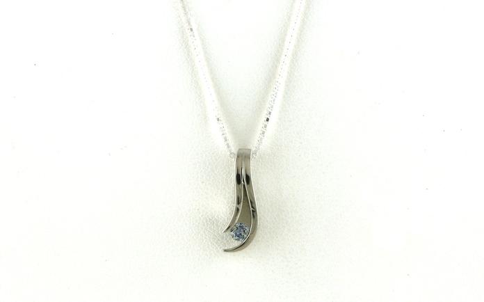 content/products/Curved Drop Channel-set Montana Sapphire Necklace in Sterling Silver (0.13cts)