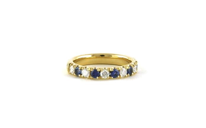 content/products/11-Stone Alternating Prong-set Montana Yogo Sapphire and Diamond Band in Yellow Gold (0.96cts TWT)