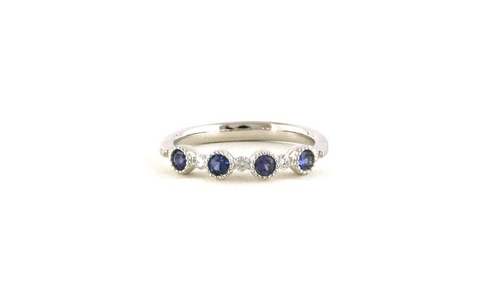 content/products/Alternating Montana Yogo Sapphire and Diamond Ring in White Gold (0.45cts TWT)