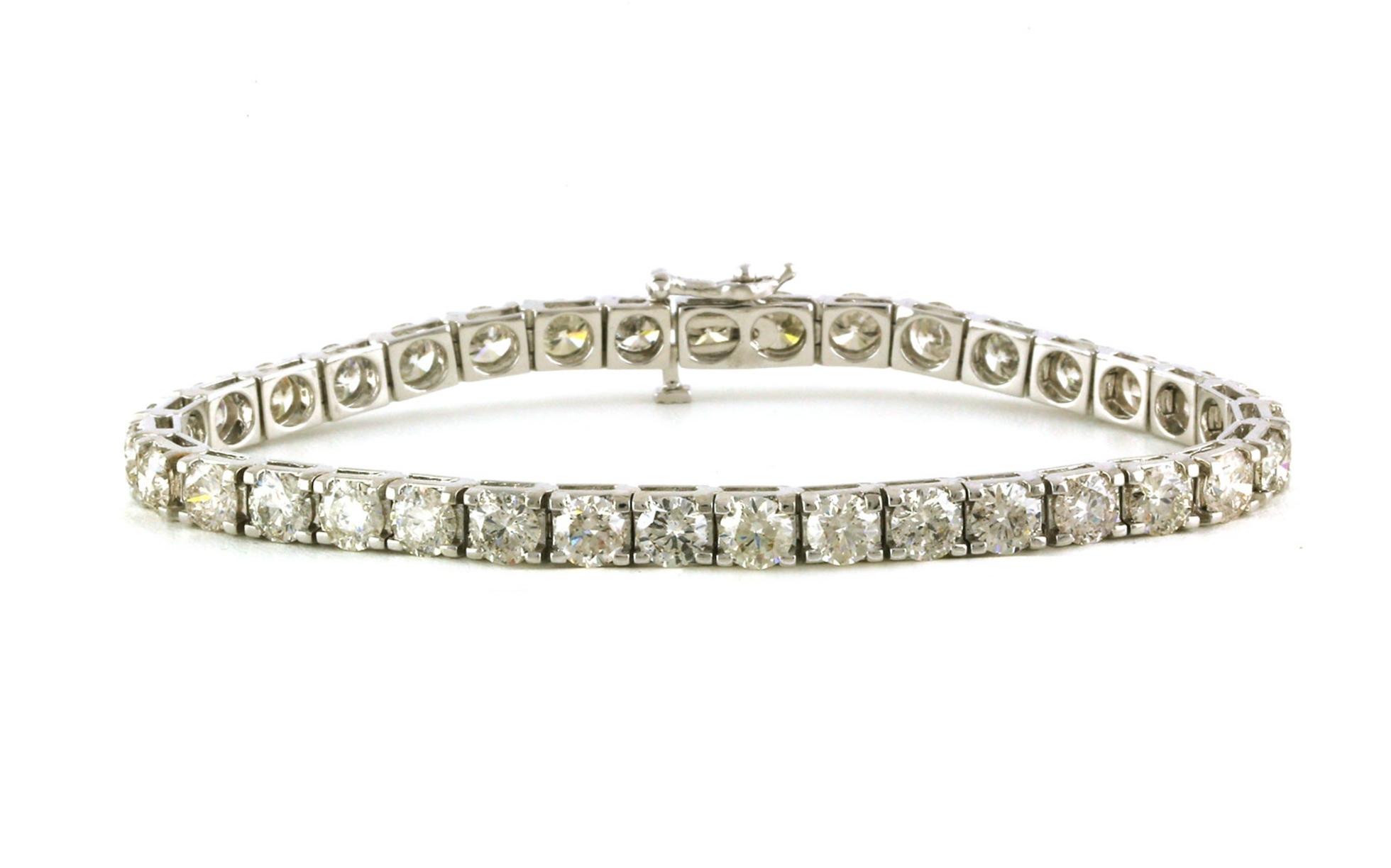 4-Prong Diamond Tennis Bracelet in White Gold (11.00cts TWT)