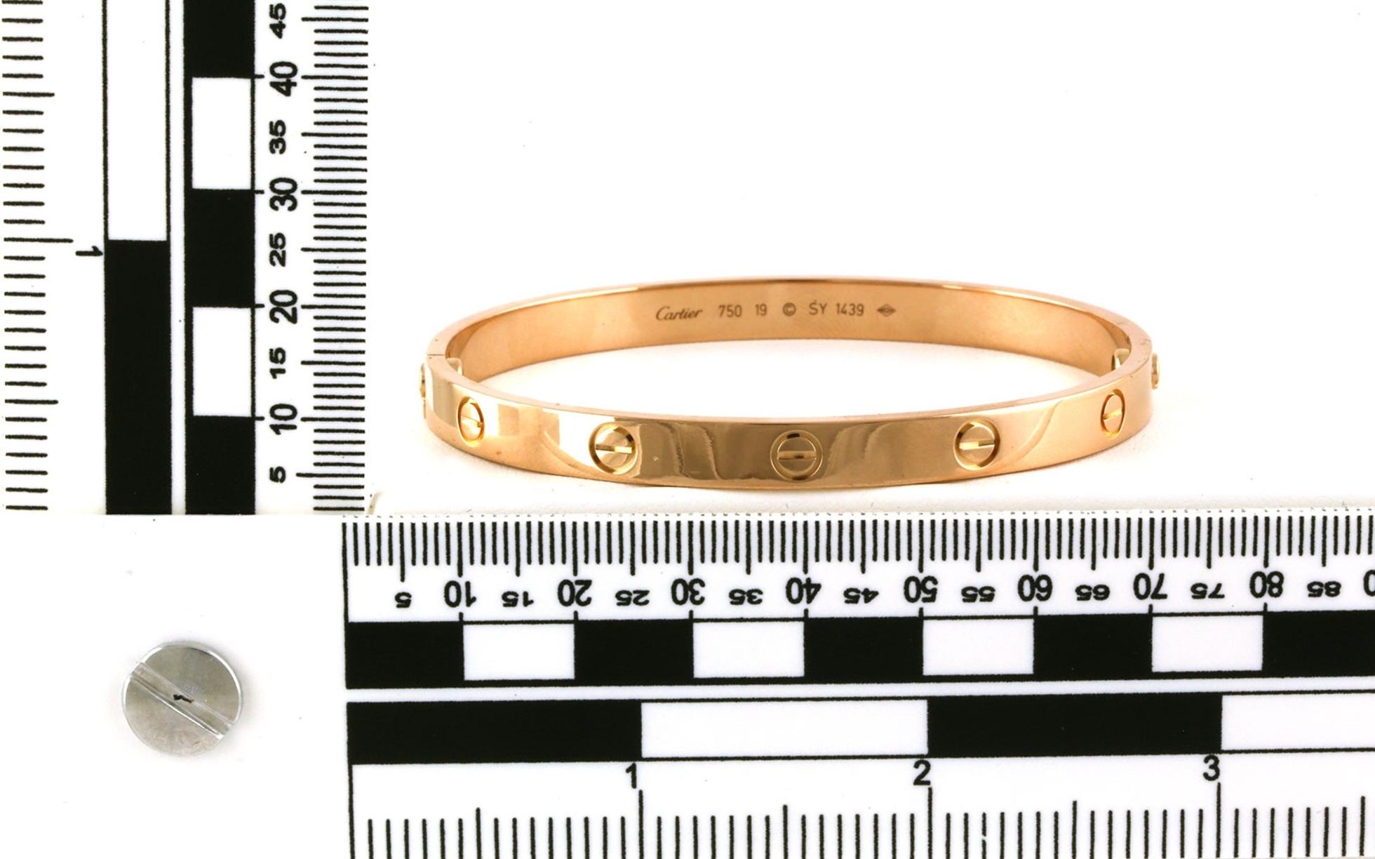 Estate Piece: Cartier Love Bangle Bracelet in Rose Gold