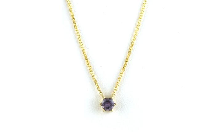 content/products/Solitaire Hexagon-cut Lavender Montana Sapphire Necklace in Yellow Gold (0.37cts)