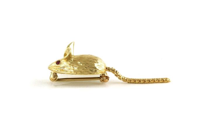 content/products/Estate Piece: Mouse Pin with Movable Tail and Ruby Eye in Yellow Gold