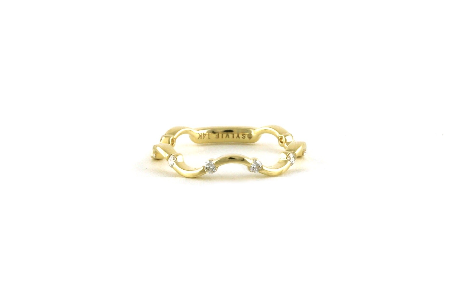 Tulira Vine Diamond Wedding Band in Yellow Gold (0.17cts TWT)