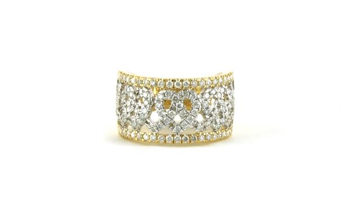 content/products/3-Row Heart Ring with Diamonds in Two-tone Yellow and White Gold (1.00cts TWT)