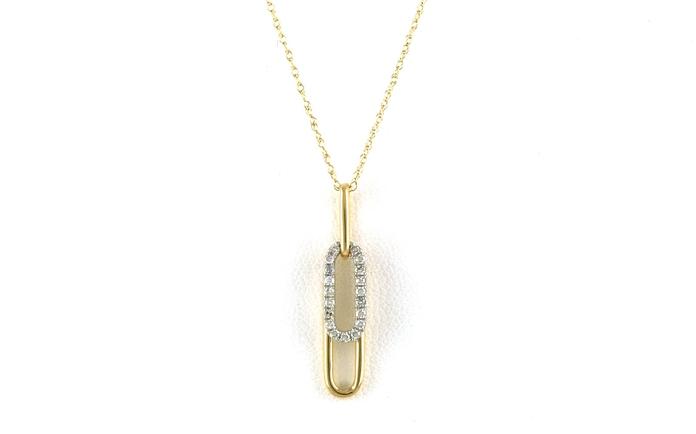 content/products/Double Dangle Paperclip Diamond Necklace in Yellow and White Gold (0.1cts TWT)