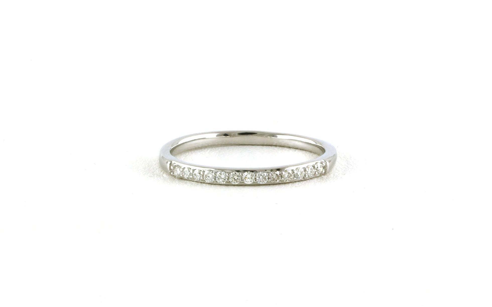 13-Stone Prong-Set Diamond Wedding Band in White Gold (0.14cts TWT)