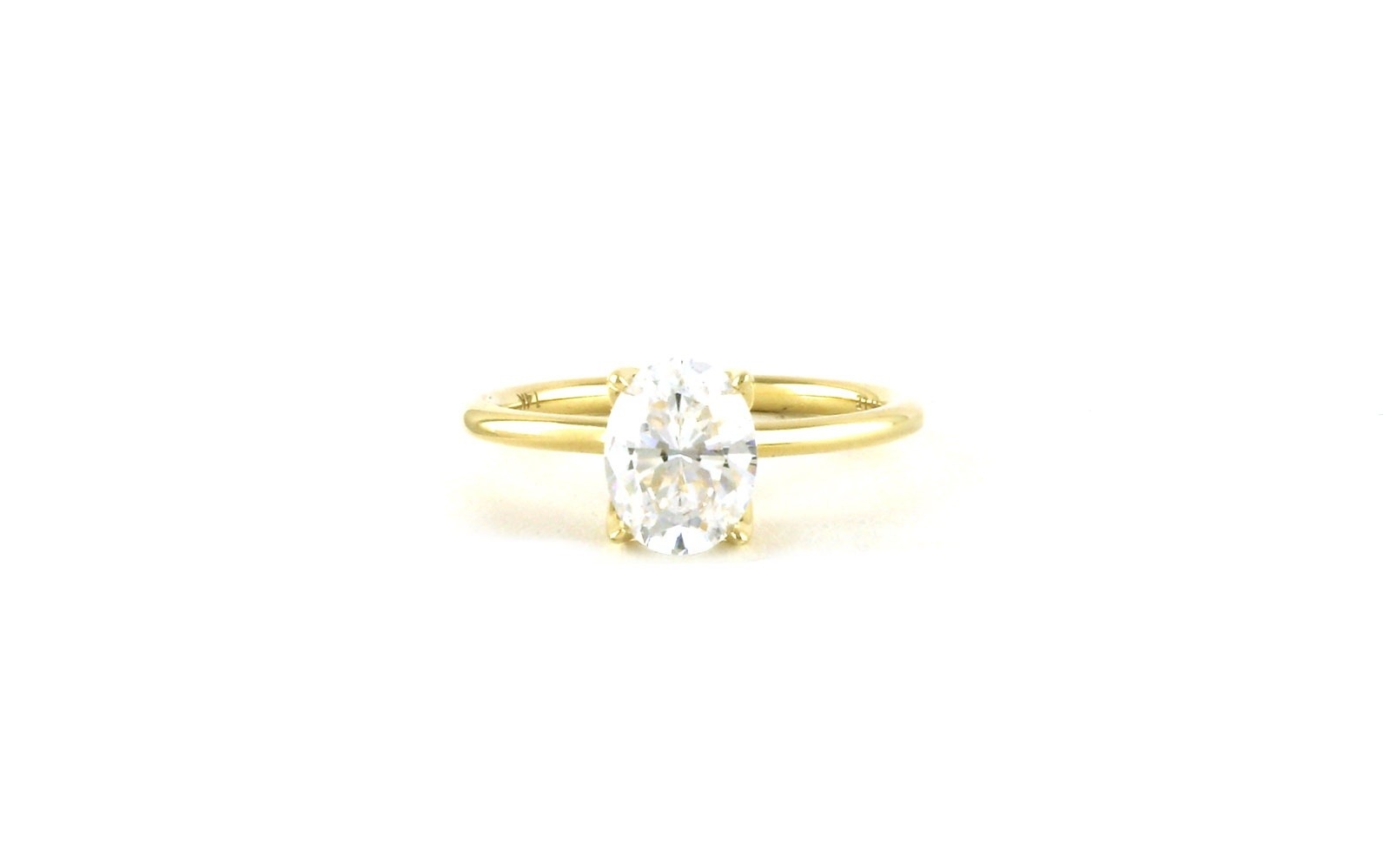 4-Prong Shay Tulip Oval Engagement Ring Mounting in Yellow Gold (0.08cts TWT)