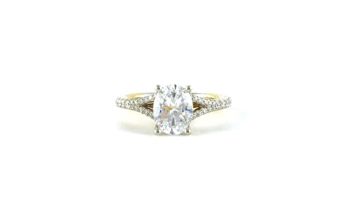 content/products/Two Tone Pave Split Shank Oval Hidden Halo Engagement Ring Mounting in White & Yellow Gold (0.47cts TWT)