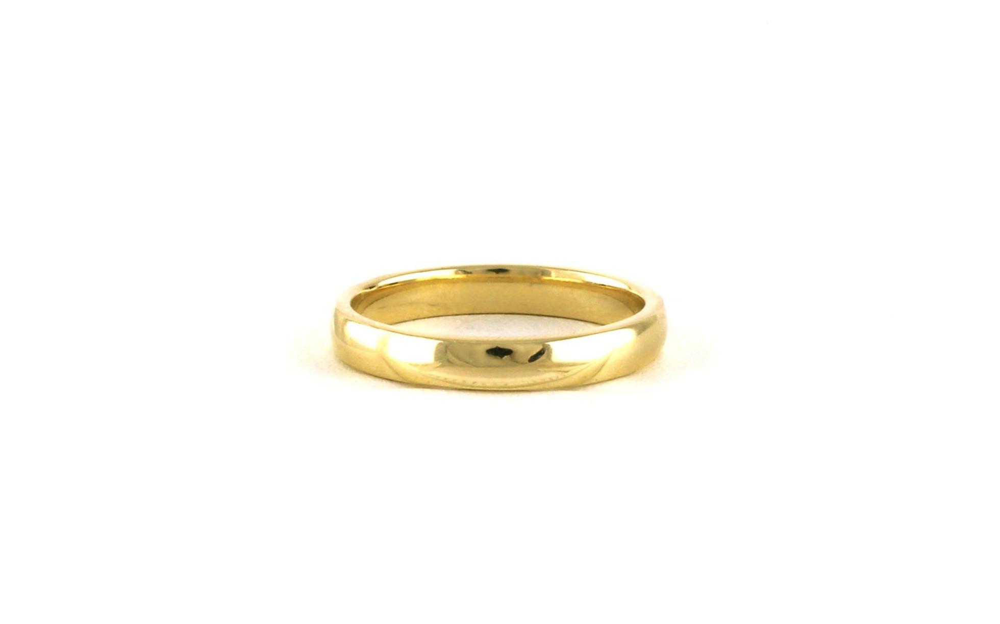 Estate Piece: Polished Half Round Men's Wedding Band in Yellow Gold