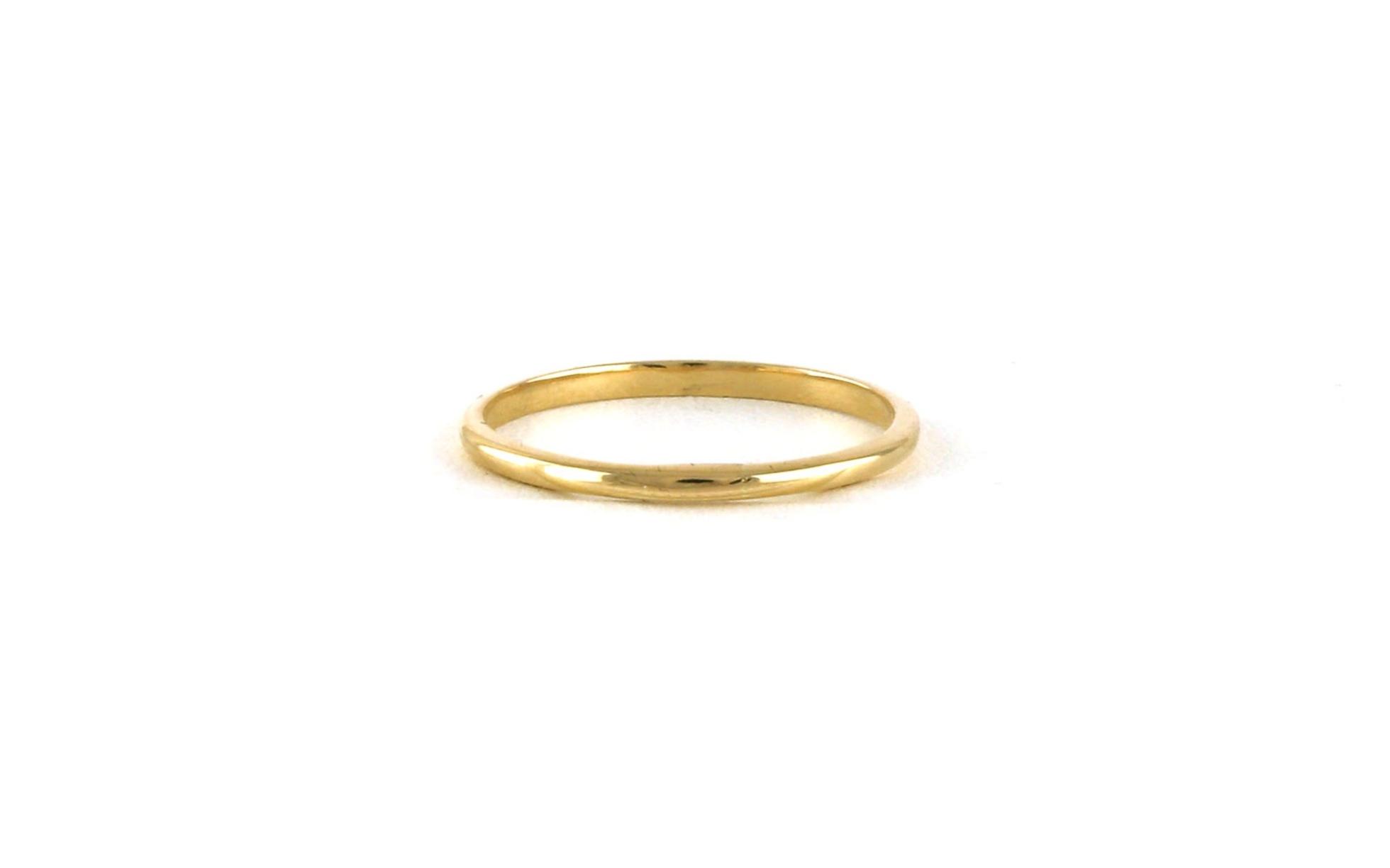 Estate Piece: Polished Half Round Women's Wedding Band in Yellow Gold