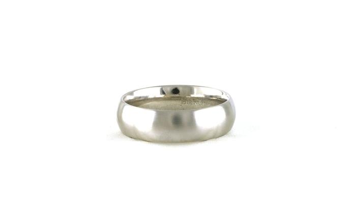 content/products/Estate Piece: Satin Finish half Round Light Comfort Fit Men's Wedding Band in White Gold