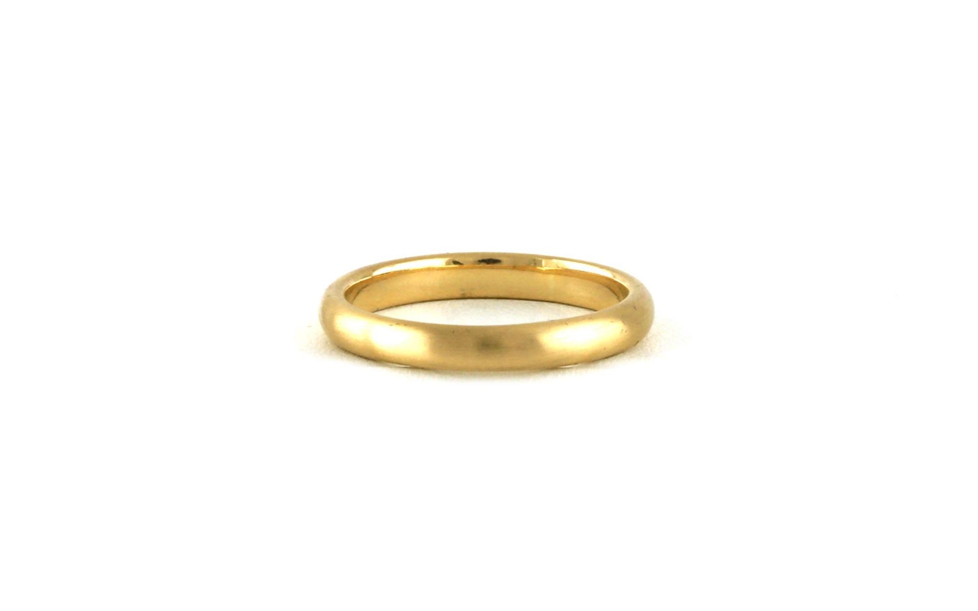 Estate Piece: Satin Finish Half Round Men's Wedding Band in Yellow Gold