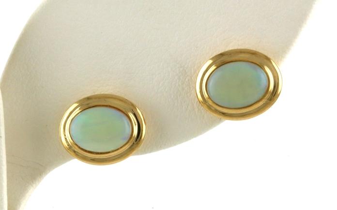 content/products/Bezel-Set East West Solitaire Opal Stud Earrings in Yellow Gold (1.74cts TWT)