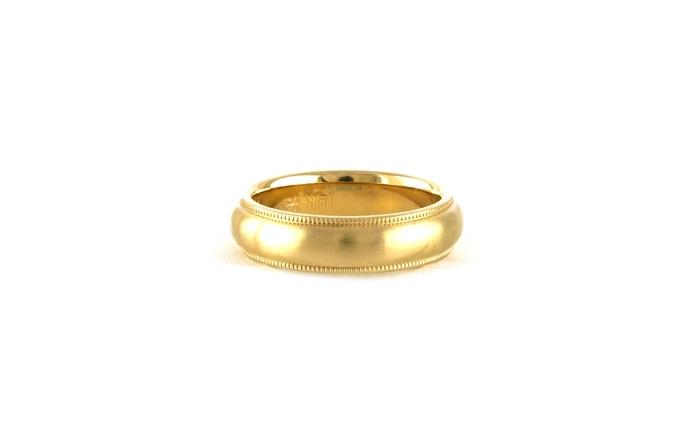 content/products/Estate Piece: Satin Finish Half Round Milgrain Edge Women's Wedding Band in Yellow Gold