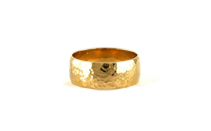 content/products/Estate Piece: Hammered Ultra-Light Half Round Men's Wedding Band in Yellow Gold