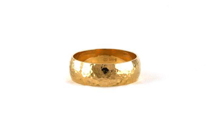 content/products/Estate Piece: Hammered Half Round Men's Wedding Band in Yellow Gold