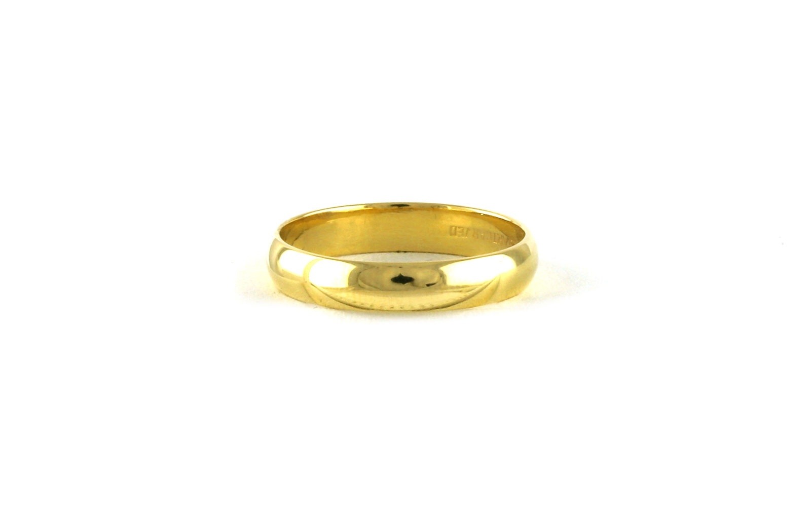 Estate Piece: Polished Half Round Men's Wedding Band in Yellow Gold