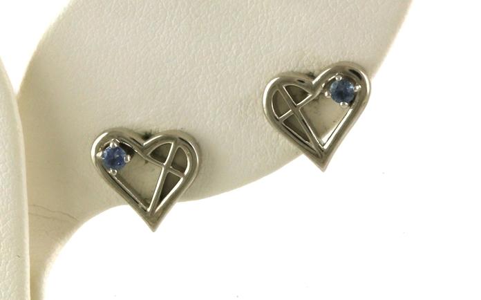 content/products/Crossed Heart Montana Sapphire Stud Earrings in Sterling Silver (0.15cts TWT)