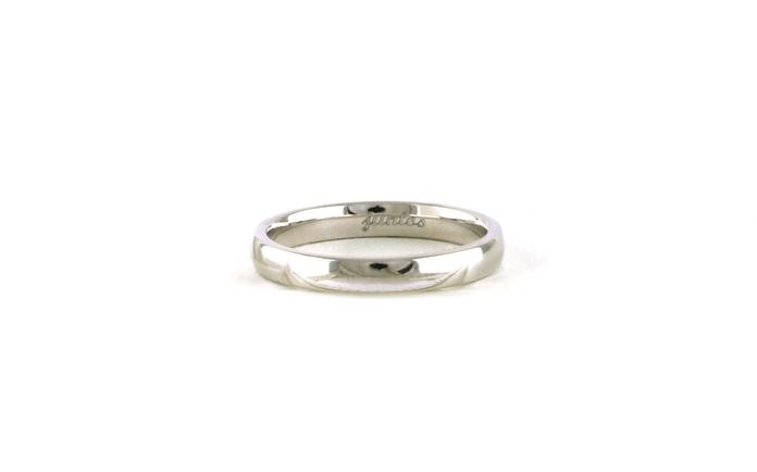 content/products/Half Round Light Comfort Fit Women's Wedding Band with Polished Finish in White Gold