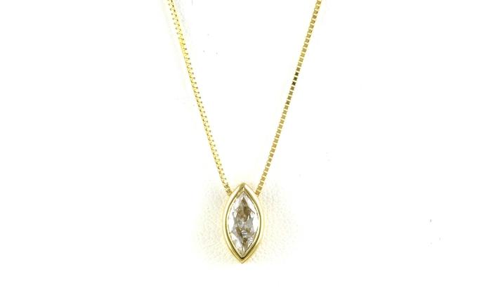 content/products/Marquise-Cut Bezel Slide Pendant Necklace in Yellow Gold (0.68cts TWT)