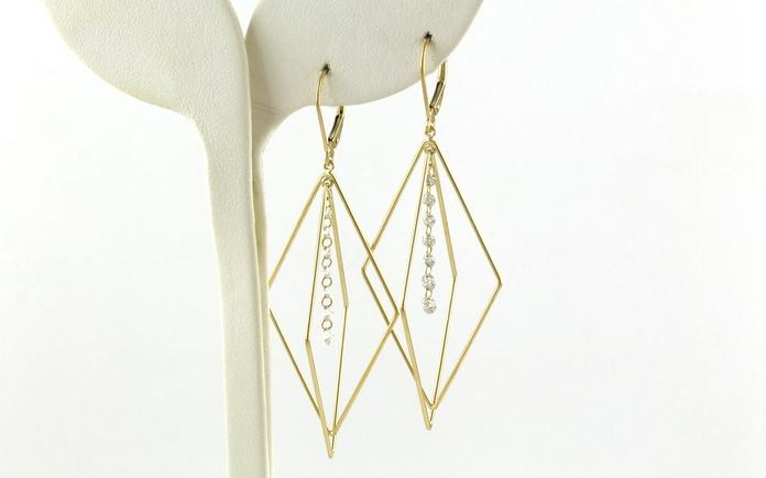 content/products/Double Kite Dangle Earrings with Diamonds in Yellow Gold (0.86cts TWT)