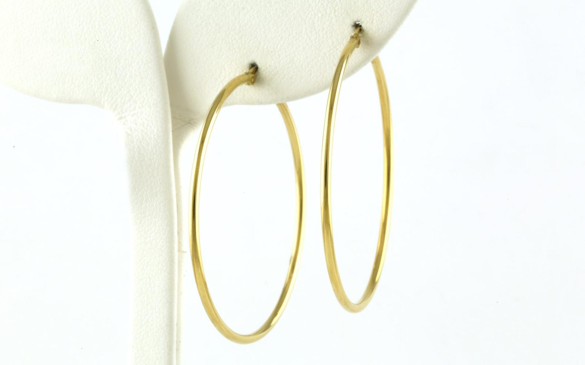 Hoop Earrings in Yellow Gold (2.5x15 mm)